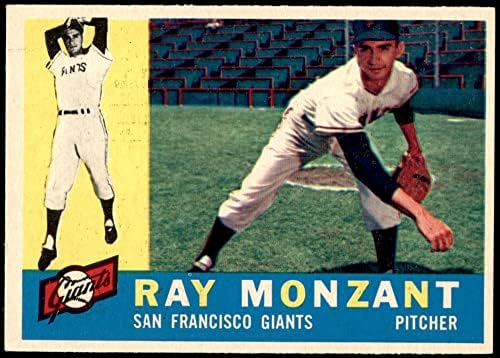 1960 Topps 338 Ray Monzant San Francisco Giants NM Giants
