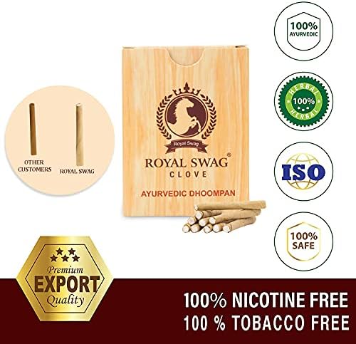 Royal Swag Ayurvédico e Herbal Long filtrou fumaça bidi com 12 ml de tiro para impedir que o Dhoompan de Tobacco Free, de Nicotina,