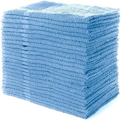 Toalhas de mão de algodão simplica-mágica, 12 peças, 16 ”x 27”, azul