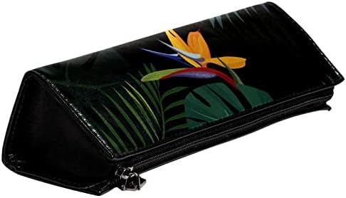 Tbouobt Makeup Bag Zipper Bolsa Travel Organizador Cosmético para Mulheres e Meninas, Tartaruga de Pássaro Tropical paraíso Floral Bambu Floral