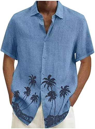 Dudubaby masculino casual férias de praia usam moda havaiana de mangas curtas
