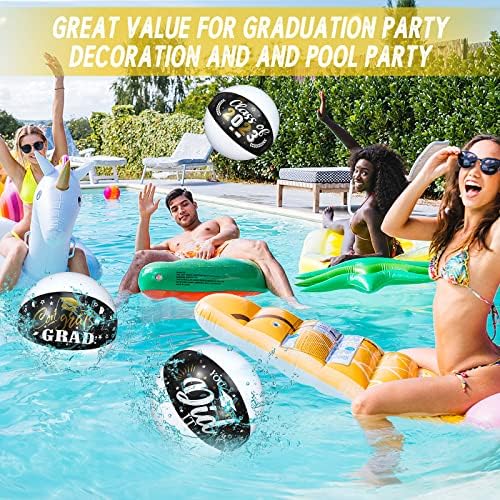 20 peças Bolas de praia infláveis ​​para decoração de festa de formatura Parabéns Class de pós -graduação de 2023