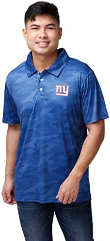 Foco New York Giants NFL Mens colorido Camo Polo Polo - XXL
