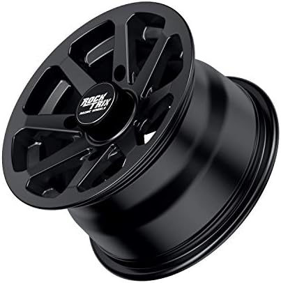 RockTrix RT102 12in ATV Wheels 4x156 Bordas, 12x7, 4+3 Offset inclui porcas de terminal 3/8x24, compatíveis com Polaris