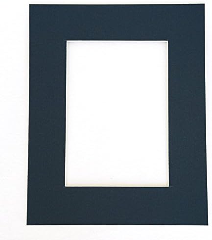 TOPSELLER100, pacote de 10 tapetes de imagens azuis azul marinhos com corte de chanfro de núcleo branco para fotos 5x7