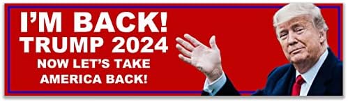Trump 2024 I'm Back Sticker Decal Decal Notebook Laptop 11 x3