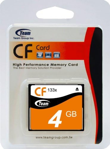 4GB Team CF Memory Card High Performance 133x para Nikon Coolpix 8400 8700. Este cartão vem com.