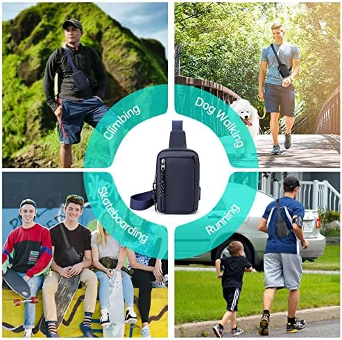 Long Keeper Mini Sling Bag - Homens Mulheres pequenas bolsas de telefone casuais à prova d'água para viajar para caminhadas
