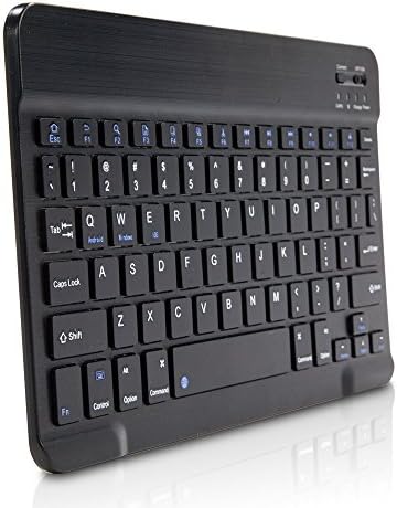 Teclado de onda de caixa compatível com Micromax X412 - Teclado Slimkeys Bluetooth, teclado portátil com comandos integrados para Micromax X412 - Jet Black