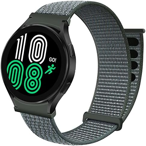 Fonrest Nylon Velcro Bandas de reposição respirável Selta Strap Sport Loop para Samsung-Galaxy-Watch-4-Classic-46mm/42mm para Galaxy-Watch-4-40mm 44mm Pulseira de pulseira para homens