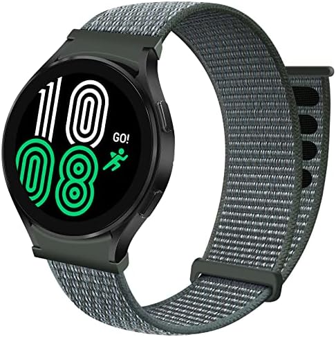 Fonrest Nylon Velcro Bandas de reposição respirável Selta Strap Sport Loop para Samsung-Galaxy-Watch-4-Classic-46mm/42mm