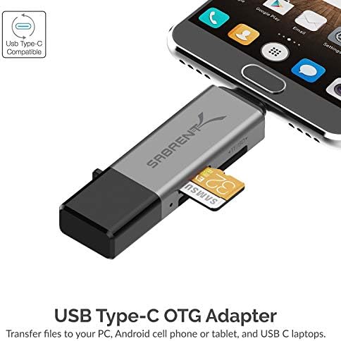 O leitor de cartões Sabrent USB 3.0 e USB Type-C OTG suporta SD, SDHC, SDXC, MMC/MicroSD, T-Flash