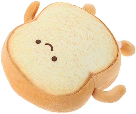 Torrada Zerodeko Pão fatiado travesseiro adorável de pelúcia de brinquedo confortável Torrada Modelagem de pão Pão em forma