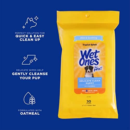 Ones molhados para animais de estimação delicados lenços de limpeza de cachorros limpos com aveia | Limpos suaves