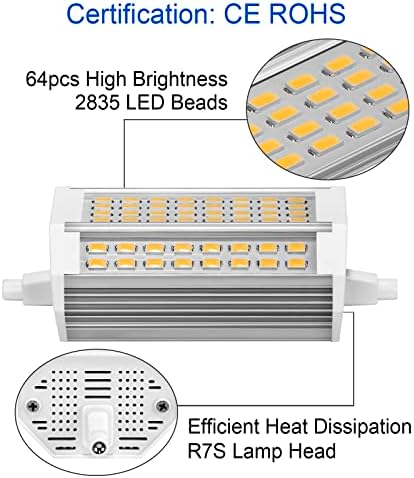 R7S Bulbo LED de 118 mm, 118 mm de lâmpadas LED de ponta de ponta dupla de 118 mm, lâmpadas led de 30w LED 300W T3 Bulbo