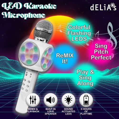 Gabba Goods Karaoke liderou o alto -falante do microfone de karaokê Bluetooth Mic.