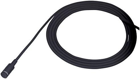 Microfone Lavalier de condensador de eletreto Sony ECM77B, preto