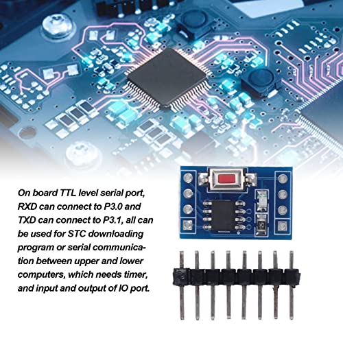 PCB Microcontroller Board Módulo de Desenvolvimento MCU STC15W204S Componente eletrônico 12 x 18mm / 0,47 x 0,71in Placa do sistema