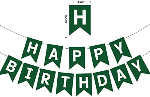 GLASNES Green Parabéns Banner Festas de Aniversário de Festa para menino adulto menina