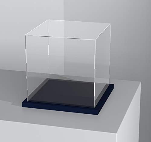Caixa de exibição de hemilu acrílico com tampa, caixa acrílica de 14,5 polegadas com suporte de veludo preto, estação de exibição