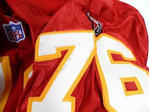 1995 Kansas City Chiefs #76 Jogo emitido Red Jersey 46 DP35389 - Jerseys de Jerseys usados ​​na NFL não assinada