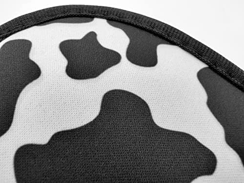 Impressão de vaca neoprene macia e máscara de sono de veludo