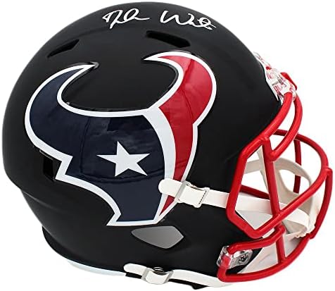 Deshaun Watson assinou o Houston Texans Speed ​​Speed ​​Tamanho Preto NFL Capacete - Capacetes NFL autografados