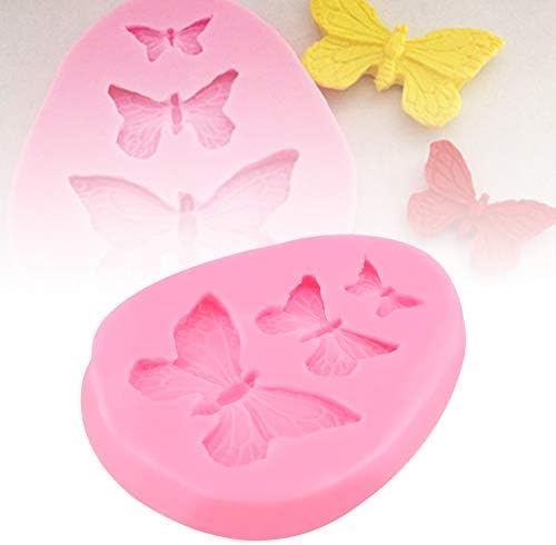 Moldes de silicone, molde de silicone em forma de borboleta para decoração de bolo, moldes de bolo de borboleta para