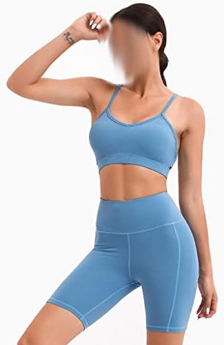 TKFDC Yoga Set Women Women Equipe Sportswear Gym Fitness serve roupas femininas de altas pernas da cintura esportiva