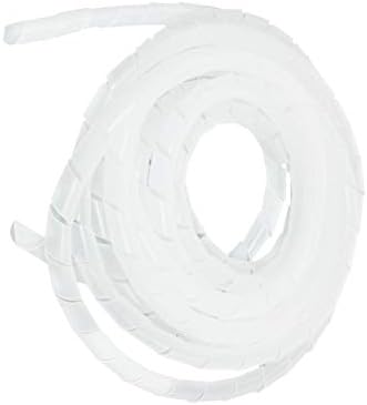 Aexit 12mm x fiação e conexão 5m de embrulho em espiral Banda de cabo de arame Zip Tubing de sopro de tato de tubulação branca