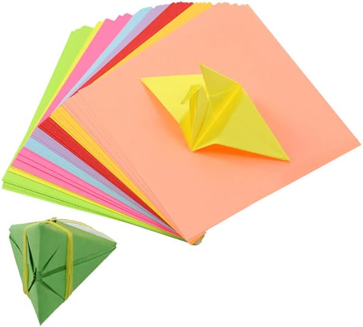 Origami Paper 200 Folhas 20 Variação de papel Card de papel decoração de papel artesanal, quadrado de cores duplas, kit de papel