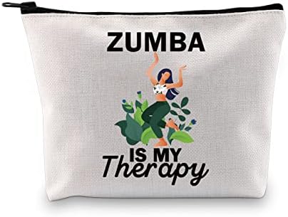 Xyanfa Zumba é minha terapia Bag Zumba Amante Zumba Instrutor Gift Zumba Dance Fitness Coach Professor Zipper bolsa