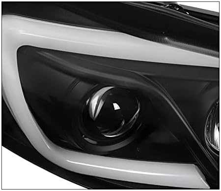 ZMAUTOPTS LED TUBE PROJENDO DE TUBO FARECTRAMPS DE CABELO BLACK W/6 DRL branco compatível com 2006-2013 Chevy Impala