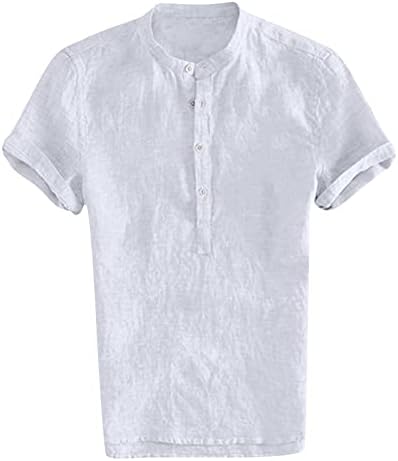Camisa de manga comprida, primavera de linho de algodão casual de algodão masculino de primavera camisas de manga