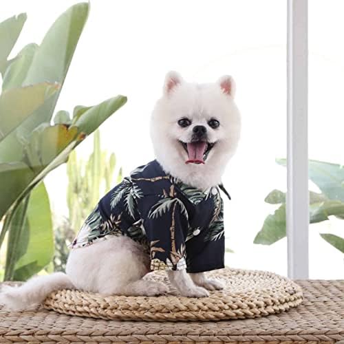 Camisa de cachorro médio pequena, roupas de cachorro havaiano para filhotes e gatos