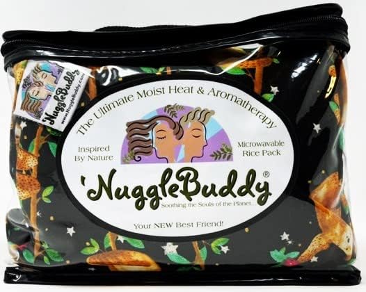 'Nugglebuddy novo! Microwavable Heat e aromaterapia Pacote de arroz orgânico. Darling Starlight Sloths Fabric com