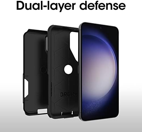 OtterBox Galaxy S23 Case da série Comuter - Navios de unidade única em Polybag, ideal para clientes de negócios - preto, esbelto e