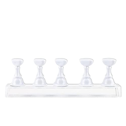 Houchu 5pcs Exibição de unhas Placa de xadrez Meninas Exibição de unhas Stand Salon Manicure Tools Modelo de prática de unhas falsas
