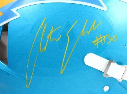 Austin Ekeler autografou La Chargers f/s Flash Speed ​​Helmetic Helmet -Psa Auth - Capacetes NFL autografados