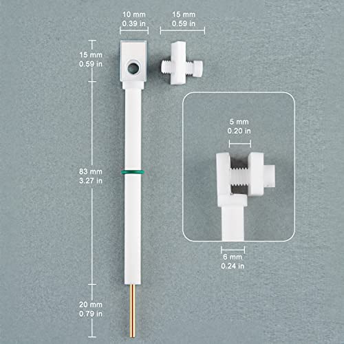 Porta de eletrodo de platina PTFE PTFE Stonylab com folha de platina de 10x15 mm e corpo de PTFE, clipe de eletrodo substituível