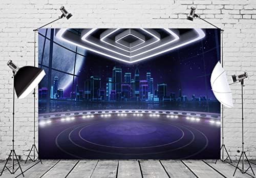 LOCCOR FAST FAST 9X6FT ESTUDIO TV TV Futuristic City TV Show de TV Record Fotografia Background News Room Broadcasting Eventos