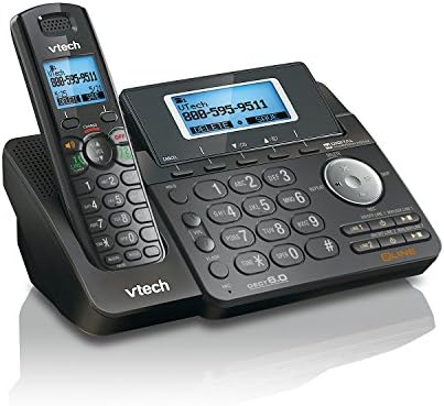 VTECH DS6151-11 DECT 6.0 2 linhas de telefone sem fio expansível, preto