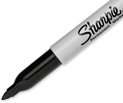 Marcador permanente de ponto fino Sharpie, preto, pacote