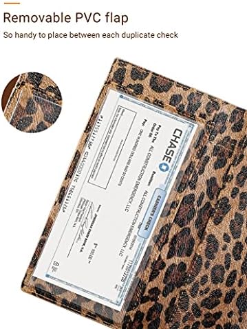Capa de talão de cheques de Zreal para homens e mulheres, carteira de cheques de couro vegano premium carteiras