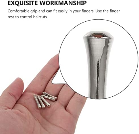 Vilcase 10pcs Scissors Scissors Reposição de dedos Peças de tesoura de tesoura de aço inoxidável descanso de dedos