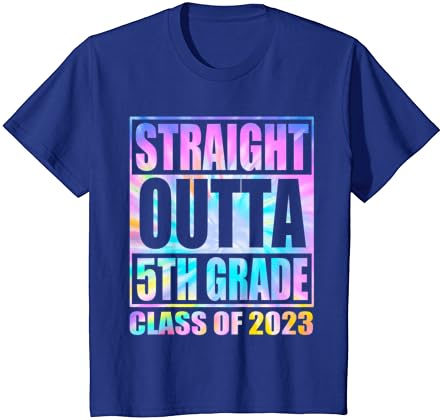 Straight Outta 5ª classe de 2023 T-shirt de graduação da quinta graduação