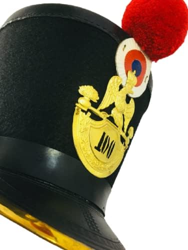 Novo capacete napoleônico francês Shako Black Napoleônico Shako Capacete | Cor preta -q3