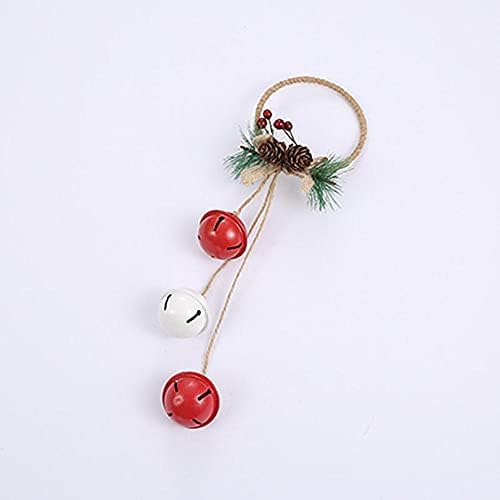 Wkqifeil 2pcs Iron Bell Crafts de Natal Strings pendurados para os presentes de ornamentos feitos à mão