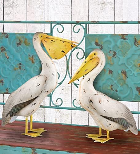 Arte real e presente de cabeça para baixo decoração Pelican, 20 polegadas
