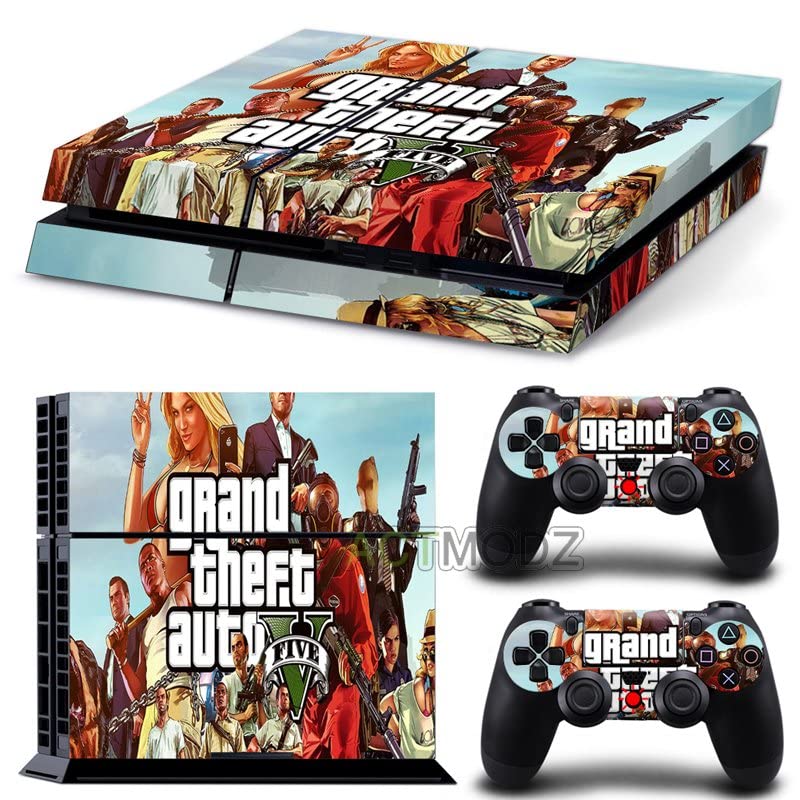 Para PS5 Digital - Game Grand GTA Roubo e Auto PS4 ou PS5 Skin Skin Stick para PlayStation 4 ou 5 Console e Controladores Decalque Vinil DUC -5487